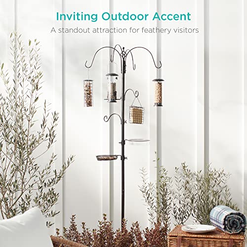 6-Hook Bird Feeding Station with Multi-Feeder Kit Stand