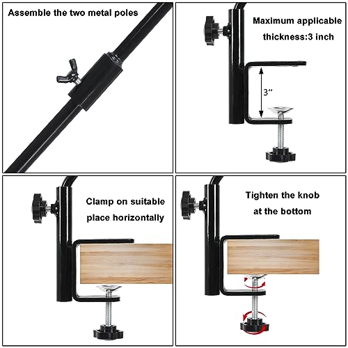 2 Pack of 31 Inch Black Heavy Duty Deck Hook