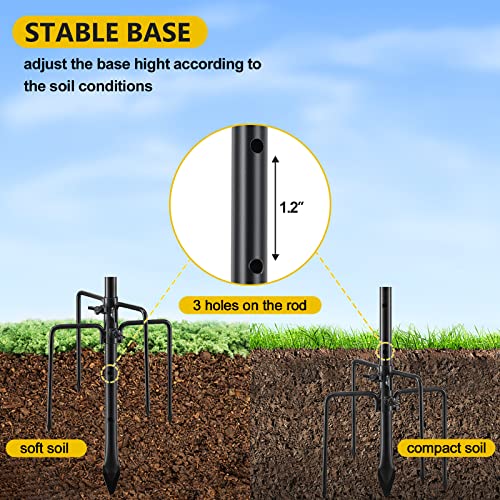 Adjustable 62 Inch Shepherds Hook for Outdoor Decor