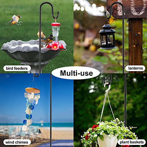 Adjustable 62 Inch Shepherds Hook for Outdoor Decor