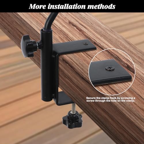 2 Pack of 31 Inch Black Heavy Duty Deck Hook