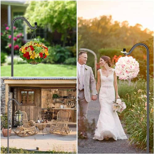 Adjustable Shepherds Hook for Bird Feeders, Plant Baskets