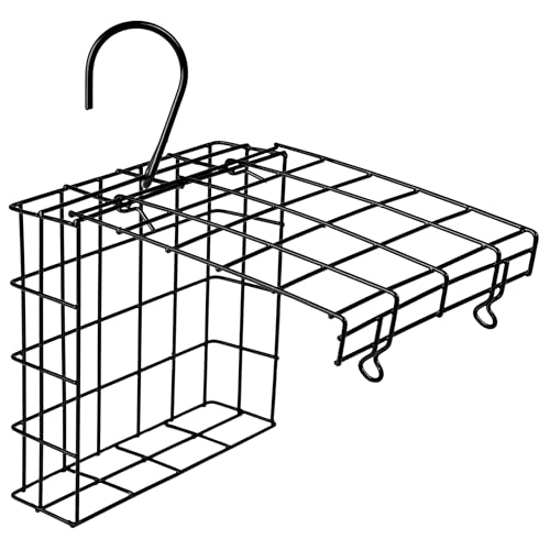 Metal Suet Cage Feeder for Outdoor Wild Bird Decor