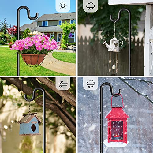 Extra Thick 76" Shepherds Hook for Garden Decor