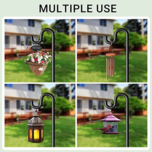 Extra Thick 76" Shepherds Hook for Garden Decor