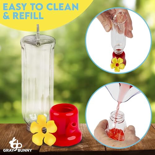 Gray Bunny Window Hummingbird Feeder Suction Cup, 1 Pack