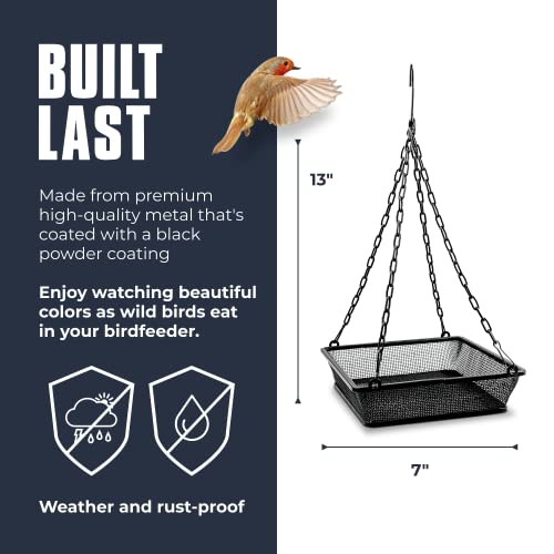 Monarch Abode Metal Hanging Bird Feeder for Outdoor