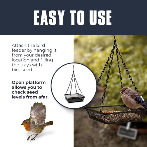 Monarch Abode Metal Hanging Bird Feeder for Outdoor