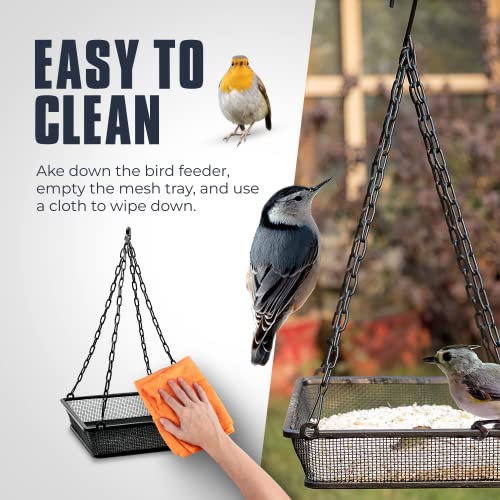 Monarch Abode Metal Hanging Bird Feeder for Outdoor