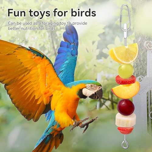 3-Pack Bird Cage Fruit Hanger For Parakeet & Macaw
