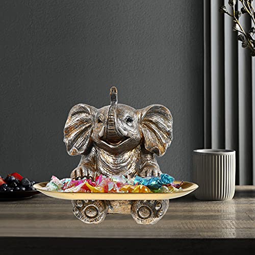 Outdoor Lucky Elephant Jewelry Holder and Bird Feeder Tray