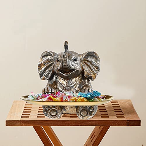 Outdoor Lucky Elephant Jewelry Holder and Bird Feeder Tray