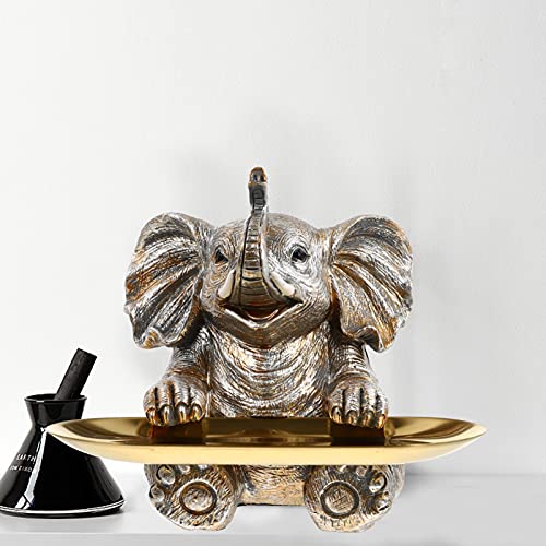 Outdoor Lucky Elephant Jewelry Holder and Bird Feeder Tray