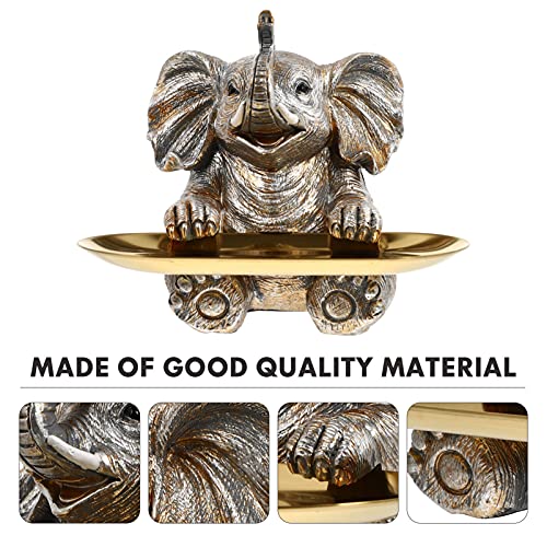 Outdoor Lucky Elephant Jewelry Holder and Bird Feeder Tray