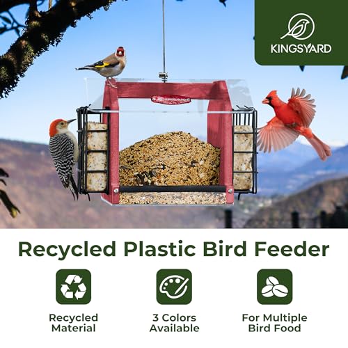 Eco-Friendly Hanging Bird Feeder with Large Seed Capacity