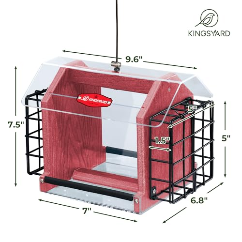 Eco-Friendly Hanging Bird Feeder with Large Seed Capacity