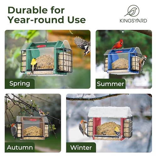 Eco-Friendly Hanging Bird Feeder with Large Seed Capacity