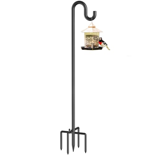 76" Shepherd Hooks for Outdoor Bird Feeder Pole