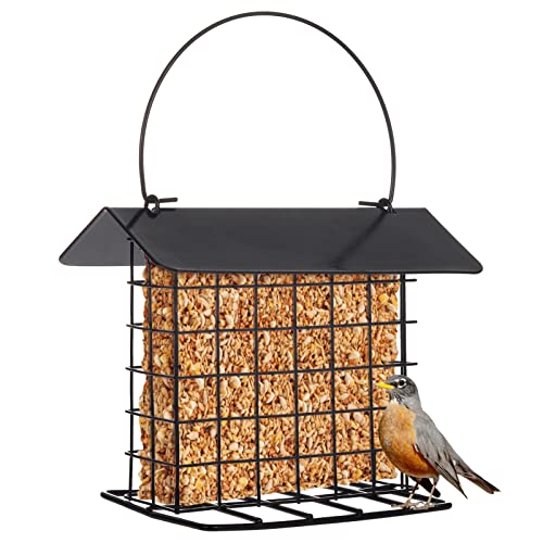 Metal Suet Bird Feeder for Outdoor Hanging Cage
