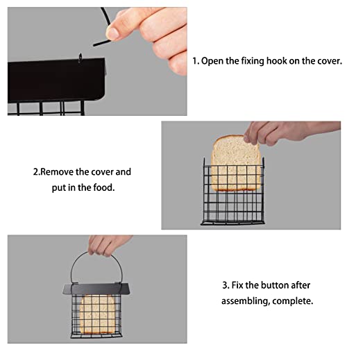 Metal Suet Bird Feeder for Outdoor Hanging Cage