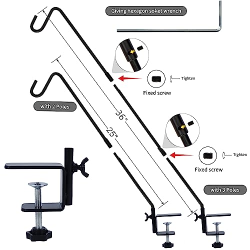 Juegoal Adjustable Deck Hook for Hanging Bird Feeder