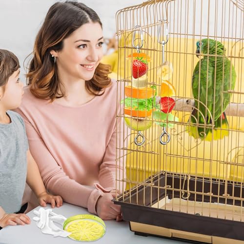 Bird Treat Skewer Holder for Cockatiel Cage Toy