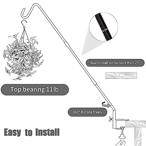 Juegoal Adjustable Deck Hook for Hanging Bird Feeder