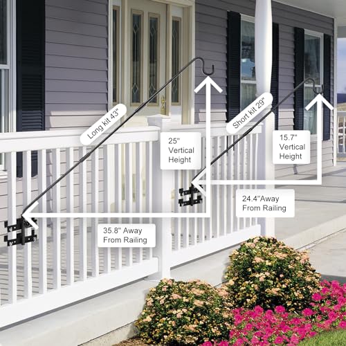 IVOODi Heavy Duty Extended Deck Hook for Outdoor Decor