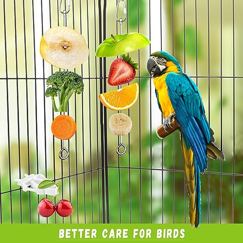 Bird Treat Skewer Holder for Cockatiel Cage Toy