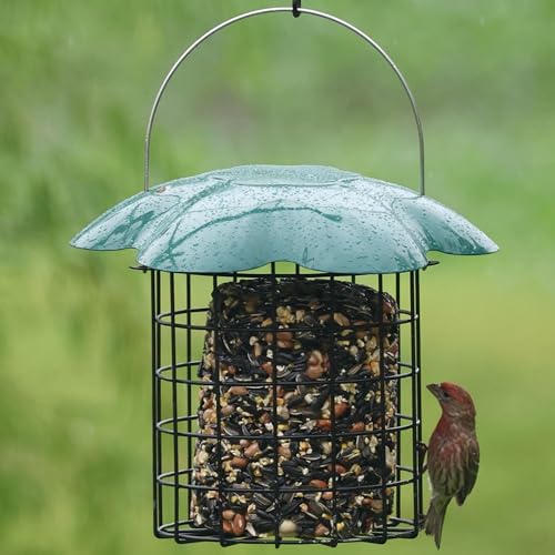 Large Metal Mesh Suet Log Bird Feeder Cage