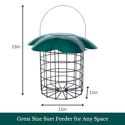 Large Metal Mesh Suet Log Bird Feeder Cage
