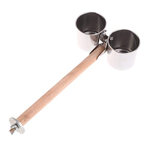 Hypeety Bird Parrot Stainless Steel Feeding Double Cups