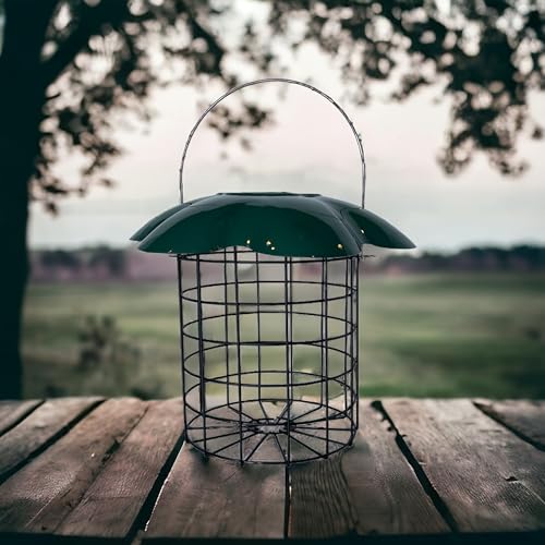 Large Metal Mesh Suet Log Bird Feeder Cage