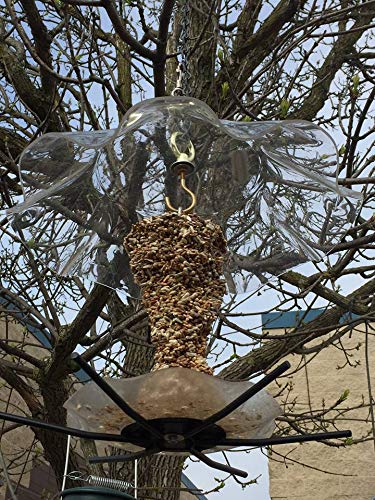 Clear Hanging Bird Seed Cylinder Feeder, 13"L x 13"W x 15"H