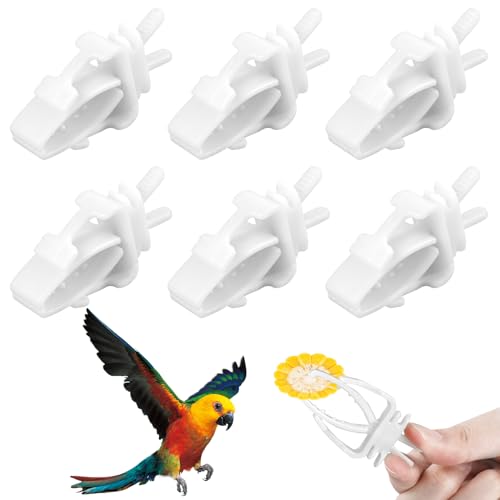6pcs Bird Cage Food Clips for Parrot Treats