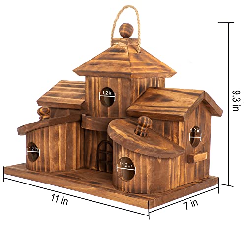 COLEBA Outdoor 5-Hole Birdhouse for Garden Decor