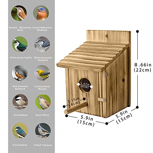 Handcrafted Wood Birdhouses for Outdoor Decor - Bird-friendly