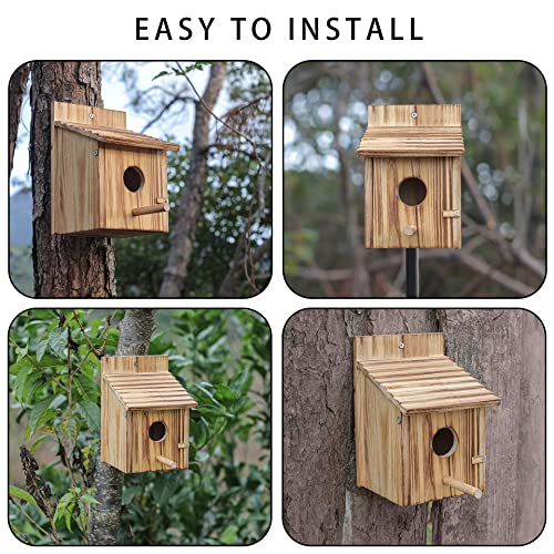 Handcrafted Wood Birdhouses for Outdoor Decor - Bird-friendly