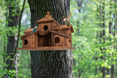 COLEBA Outdoor 5-Hole Birdhouse for Garden Decor