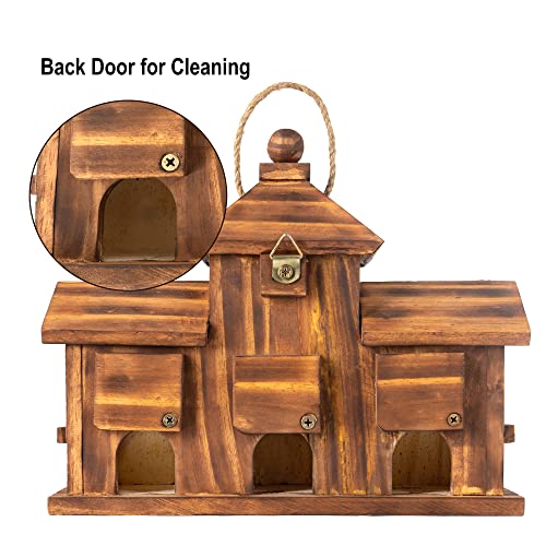 COLEBA Outdoor 5-Hole Birdhouse for Garden Decor