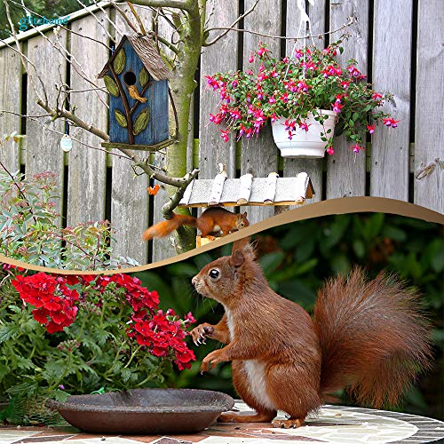 Blue Leaves Hanging Bird House for Garden Patio