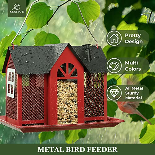 Metal Mesh Bird Feeder House, Large Capacity, Weatherproof