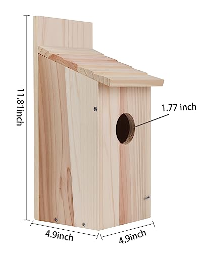 Oceek Cedar Bluebird and Wren Wood Birdhouse