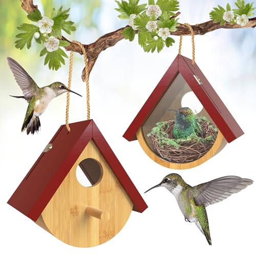 Hummingbird & Chickadee Hanging Houses for Indoor/Outdoor VIEW