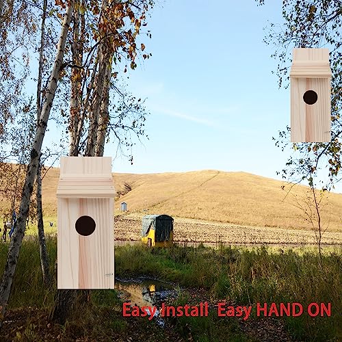 Oceek Cedar Bluebird and Wren Wood Birdhouse