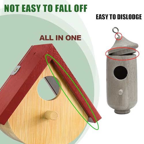 Hummingbird & Chickadee Hanging Houses for Indoor/Outdoor VIEW