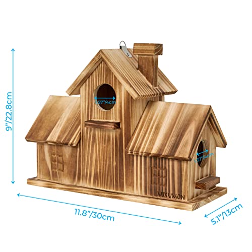 Bluebird Finch Cardinals Hanging Birdhouse for Beautiful Gardens