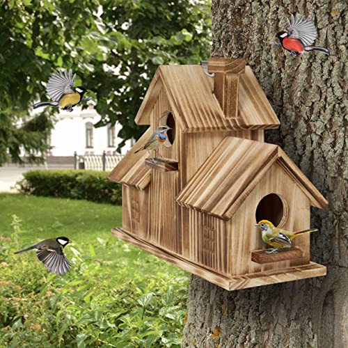 Bluebird Finch Cardinals Hanging Birdhouse for Beautiful Gardens