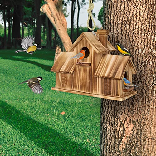 Bluebird Finch Cardinals Hanging Birdhouse for Beautiful Gardens