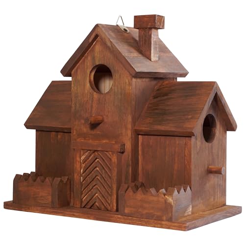 Bluebird Finch Cardinals 3 Hole Outdoor Bird House